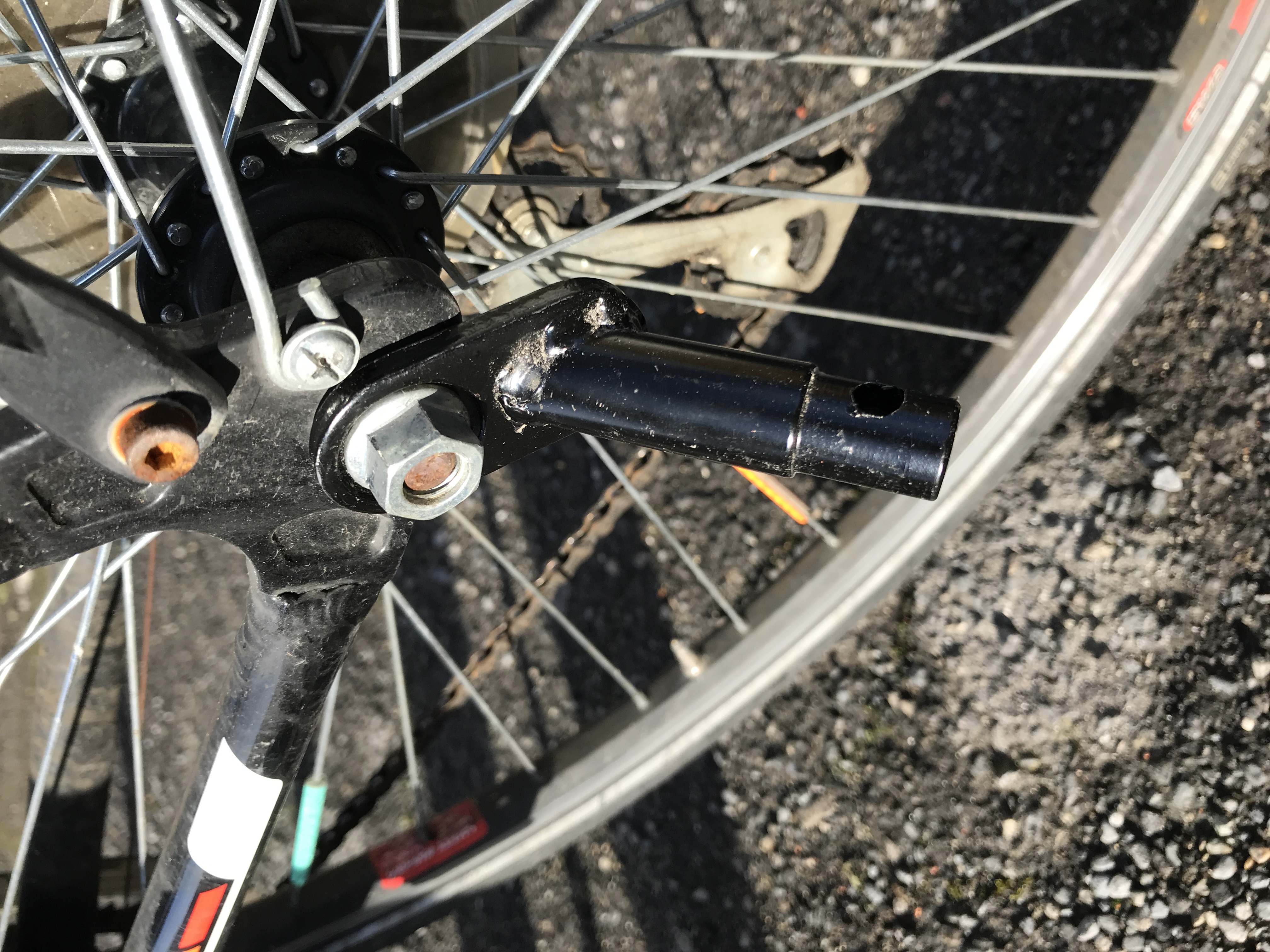 aansluiting aan fiets