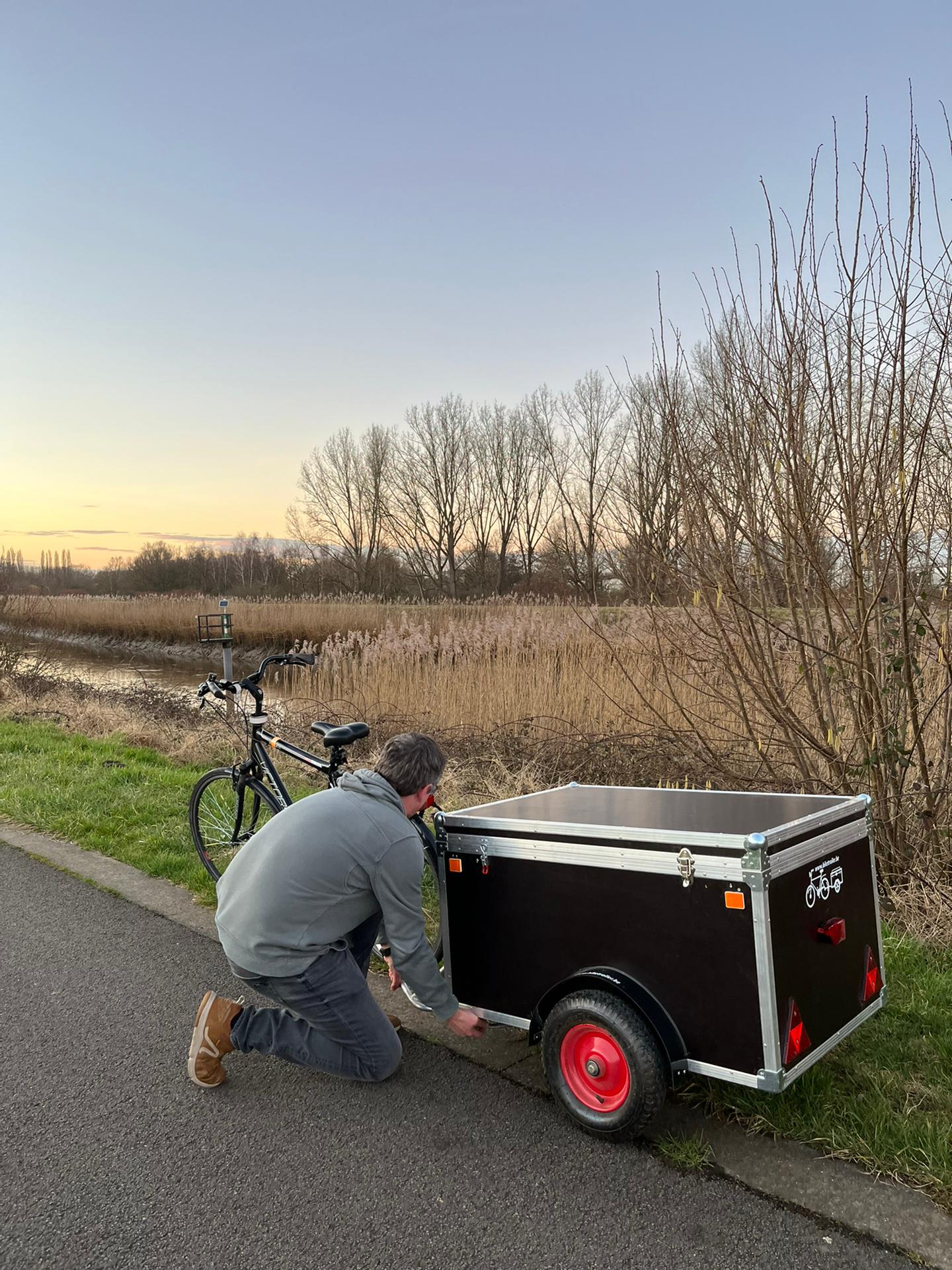 afkoppelen van fiets